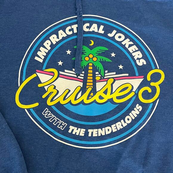 Impractical Jokers Cruise 3 Souvenir Hoodie Blue 2XL Hooded Sweatshirt Comedy - Picture 5 of 6